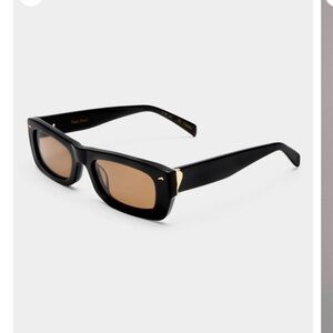 Black and Brown Rectangular Sunglasses